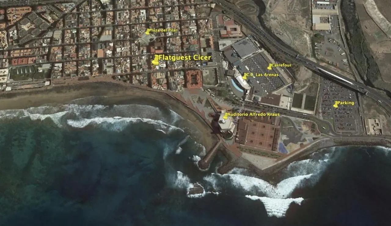 Flatguest Cicer - 3Bdr + Balcony + Beach Las Palmas de Gran Canaria Spain